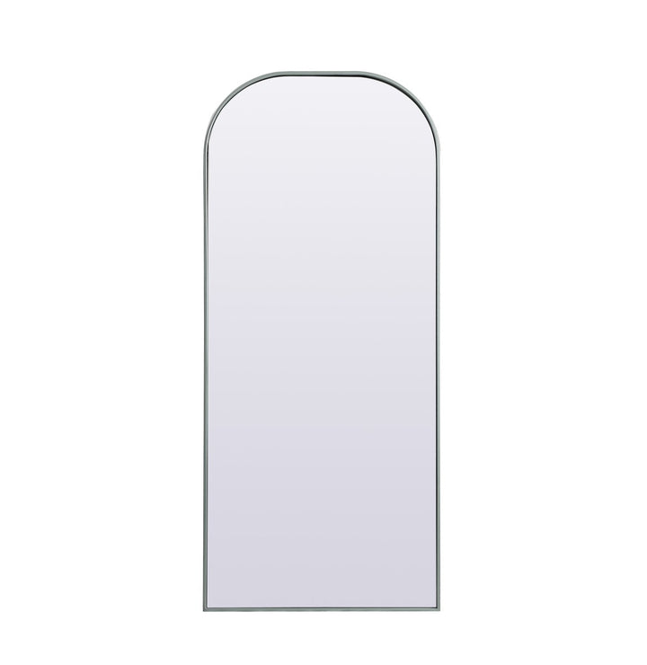 Metal Frame Arch Full Length Mirror 28X66 Inch In Silver by Elegant Decor