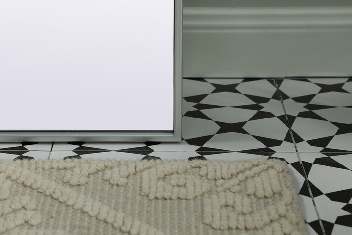 Metal Frame Arch Full Length Mirror 28X66 Inch In Silver