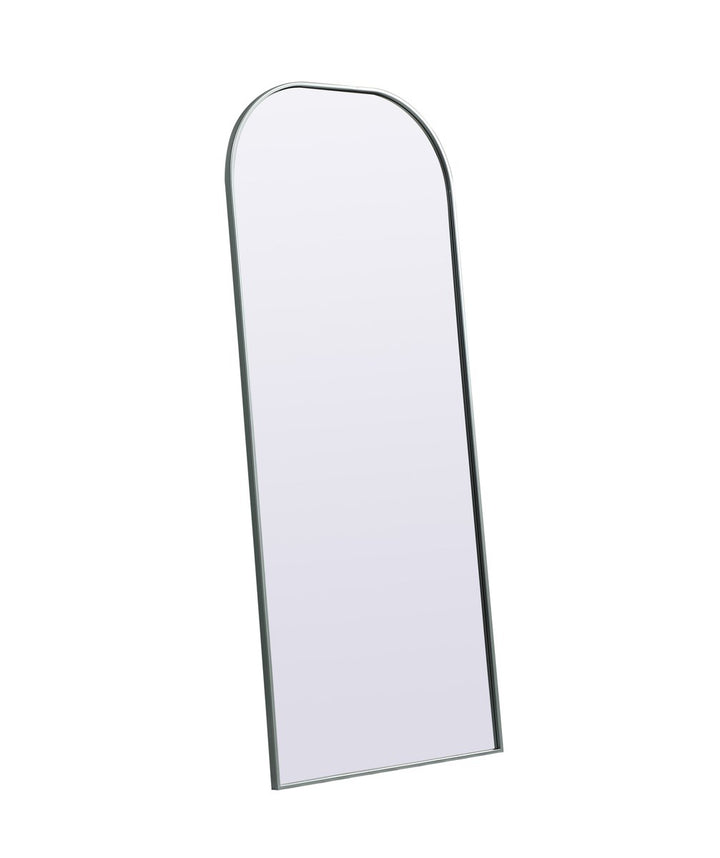 Metal Frame Arch Full Length Mirror 28X66 Inch In Silver