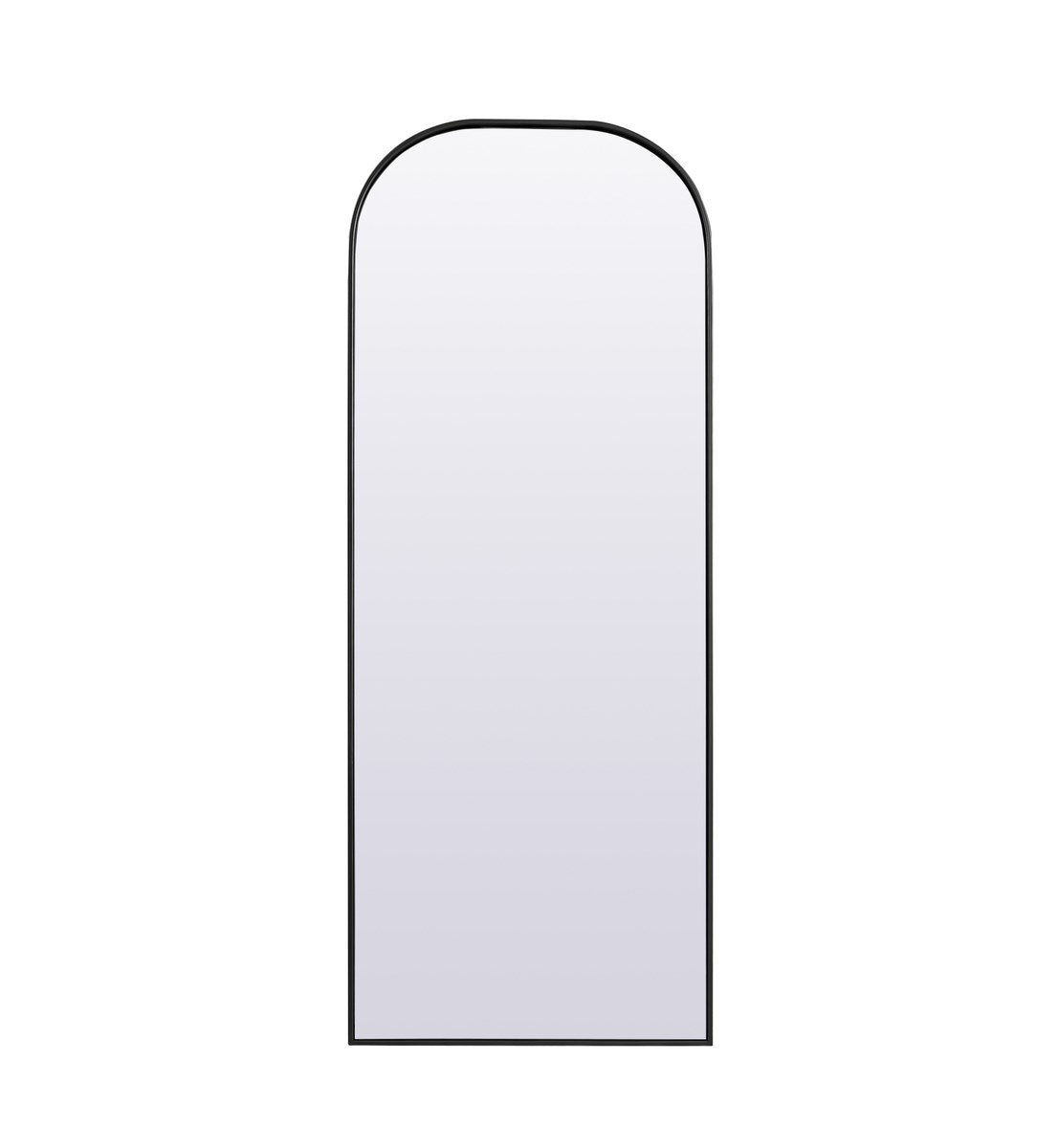Metal Frame Arch Full Length Mirror 28X74 Inch In Black by Elegant Decor