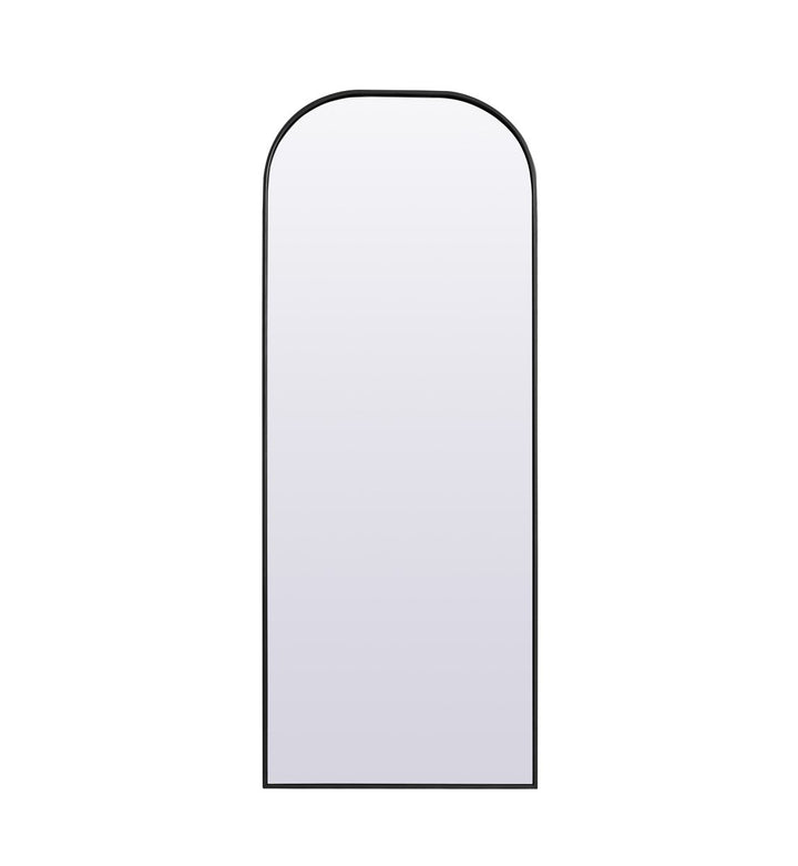 Metal Frame Arch Full Length Mirror 28X74 Inch In Black by Elegant Decor