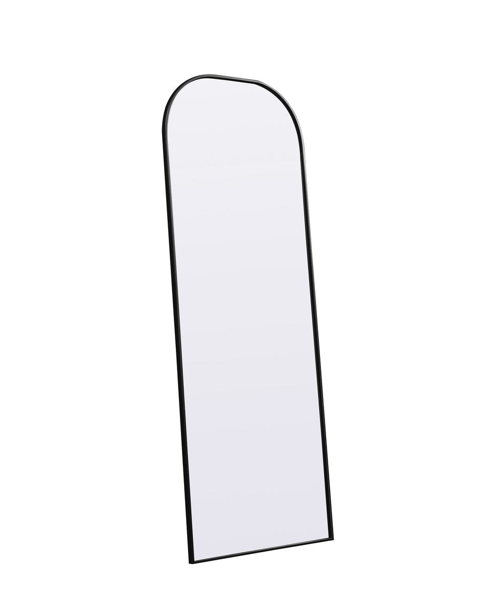 Metal Frame Arch Full Length Mirror 28X74 Inch In Black
