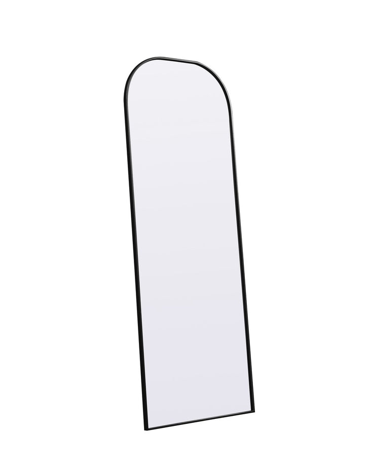 Metal Frame Arch Full Length Mirror 28X74 Inch In Black