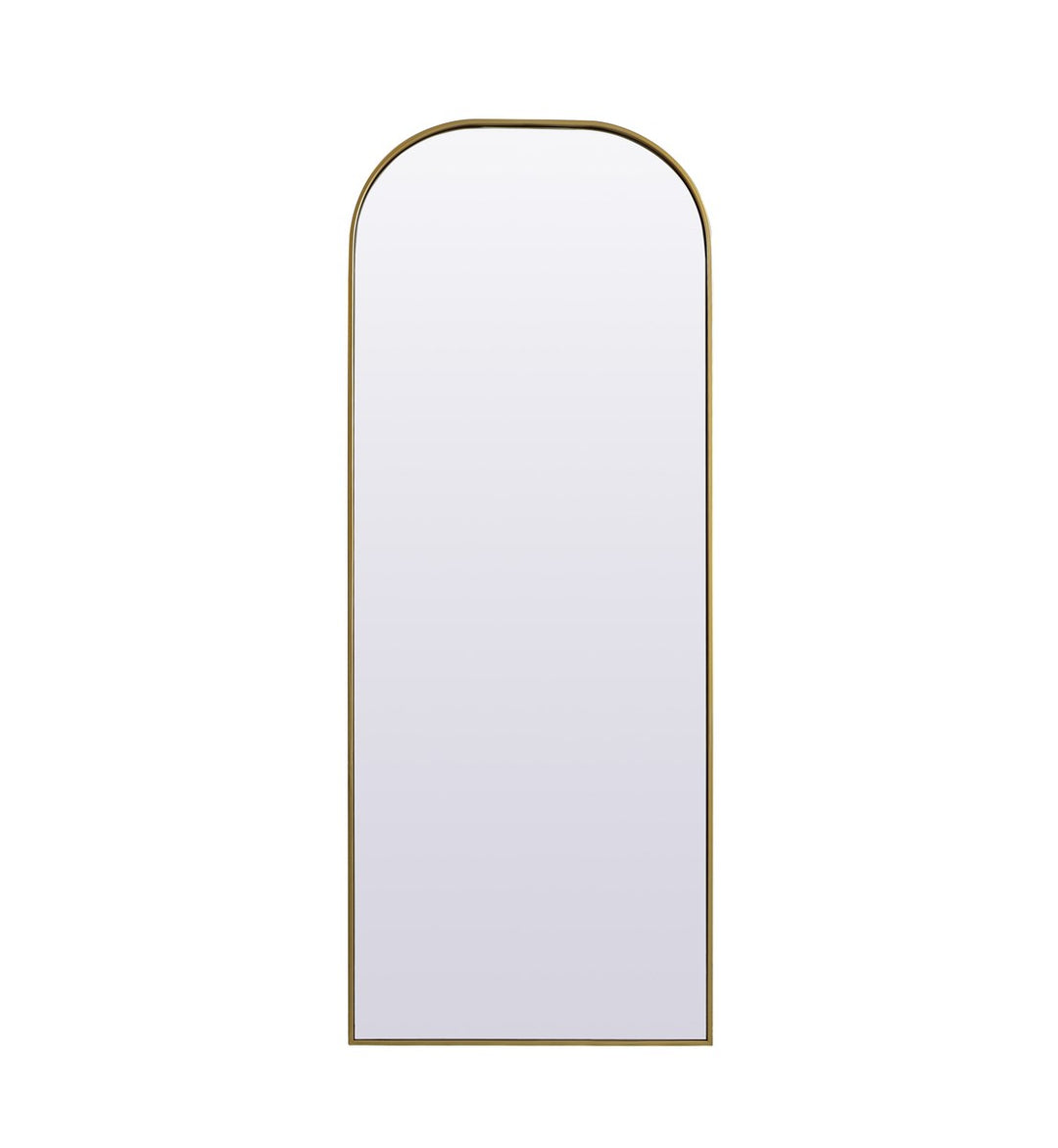Metal Frame Arch Full Length Mirror 28X74 Inch In Brass by Elegant Decor
