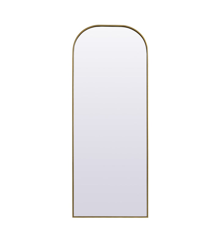 Metal Frame Arch Full Length Mirror 28X74 Inch In Brass by Elegant Decor