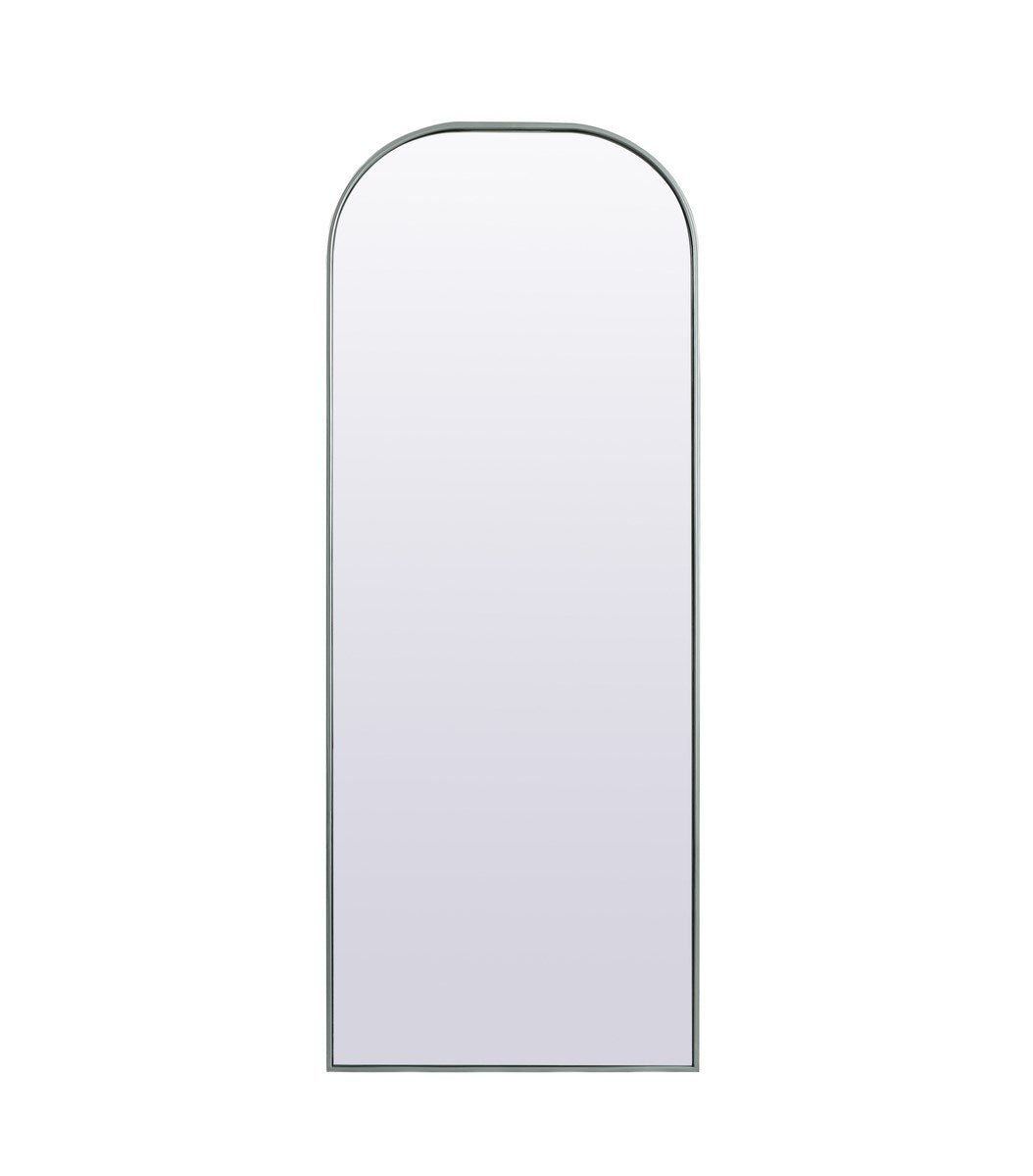 Metal Frame Arch Full Length Mirror 28X74 Inch In Silver by Elegant Decor