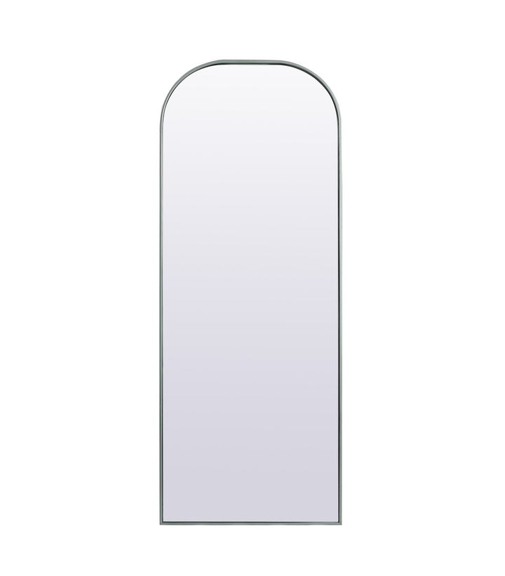 Metal Frame Arch Full Length Mirror 28X74 Inch In Silver by Elegant Decor