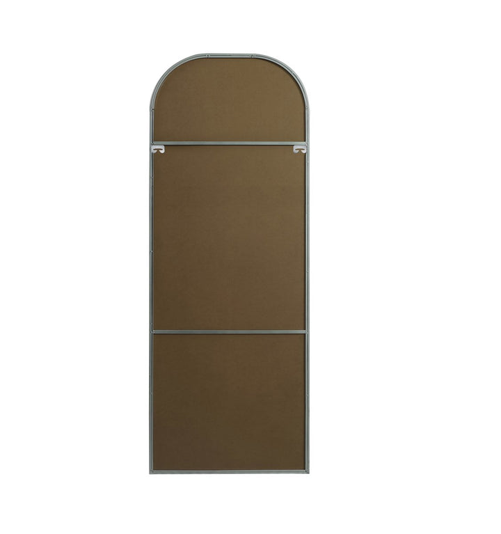 Metal Frame Arch Full Length Mirror 28X74 Inch In Silver