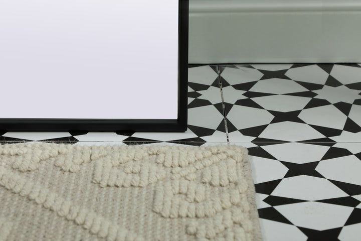 Metal Frame Arch Full Length Mirror 32X66 Inch In Black