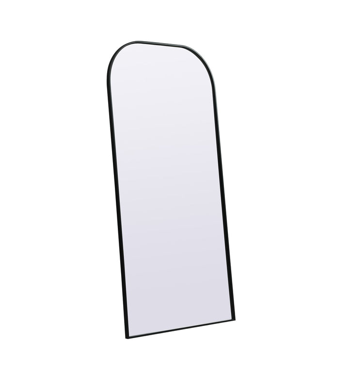 Metal Frame Arch Full Length Mirror 32X66 Inch In Black