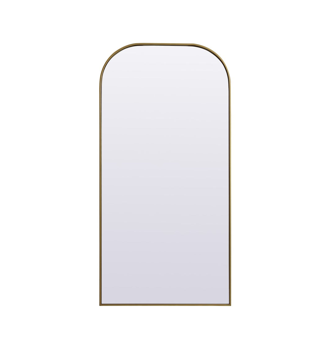 Metal Frame Arch Full Length Mirror 32X66 Inch In Brass by Elegant Decor