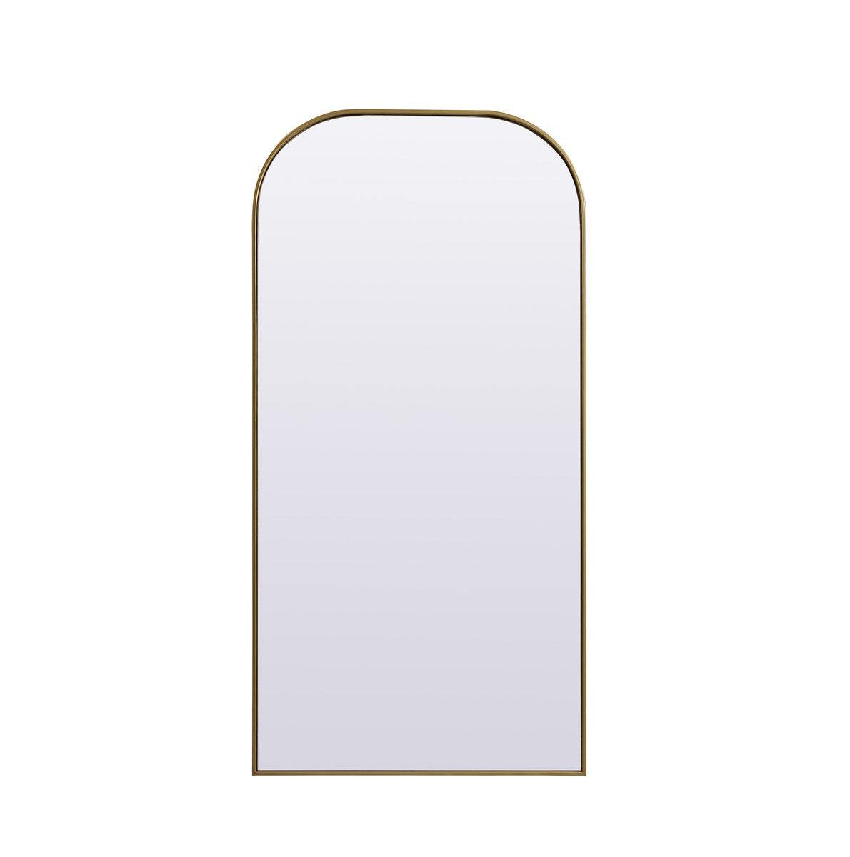 Metal Frame Arch Full Length Mirror 32X66 Inch In Brass by Elegant Decor