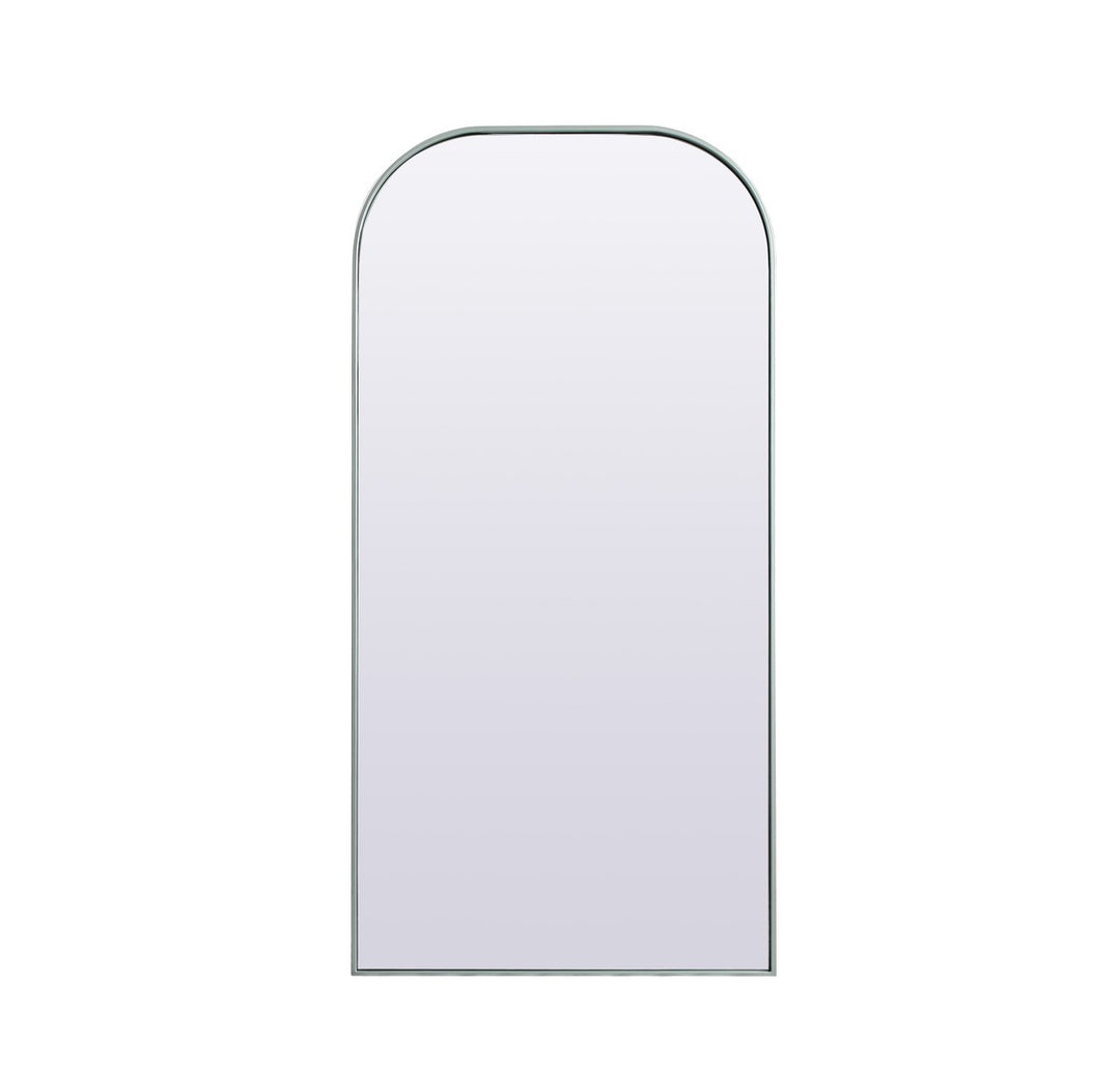 Metal Frame Arch Full Length Mirror 32X66 Inch In Silver by Elegant Decor