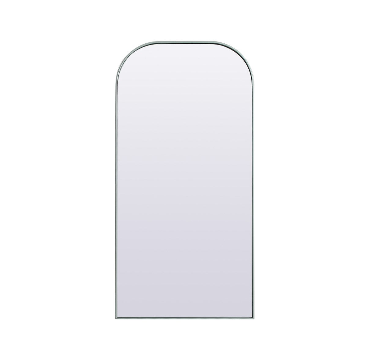 Metal Frame Arch Full Length Mirror 32X66 Inch In Silver by Elegant Decor
