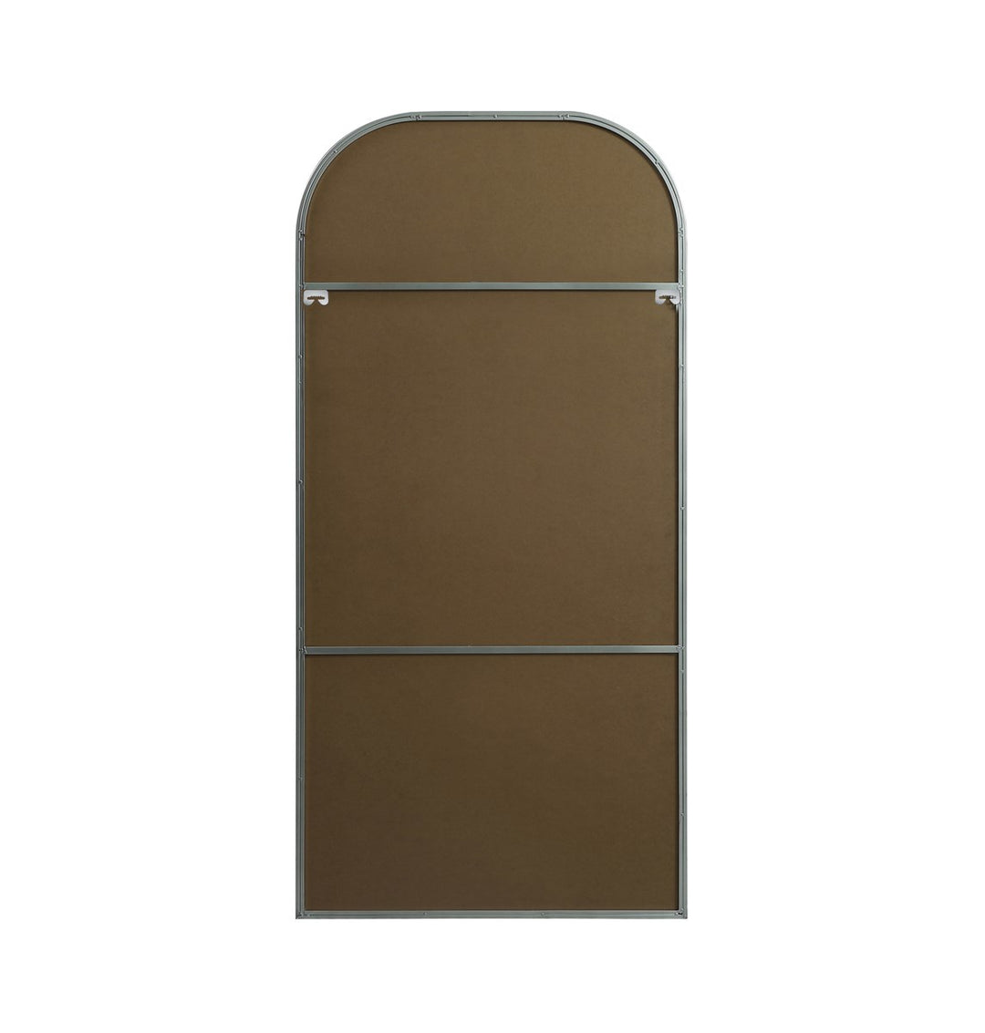Metal Frame Arch Full Length Mirror 32X66 Inch In Silver