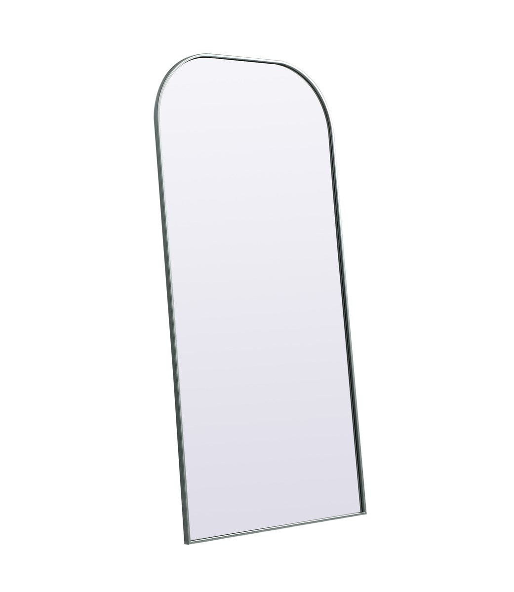 Metal Frame Arch Full Length Mirror 32X66 Inch In Silver