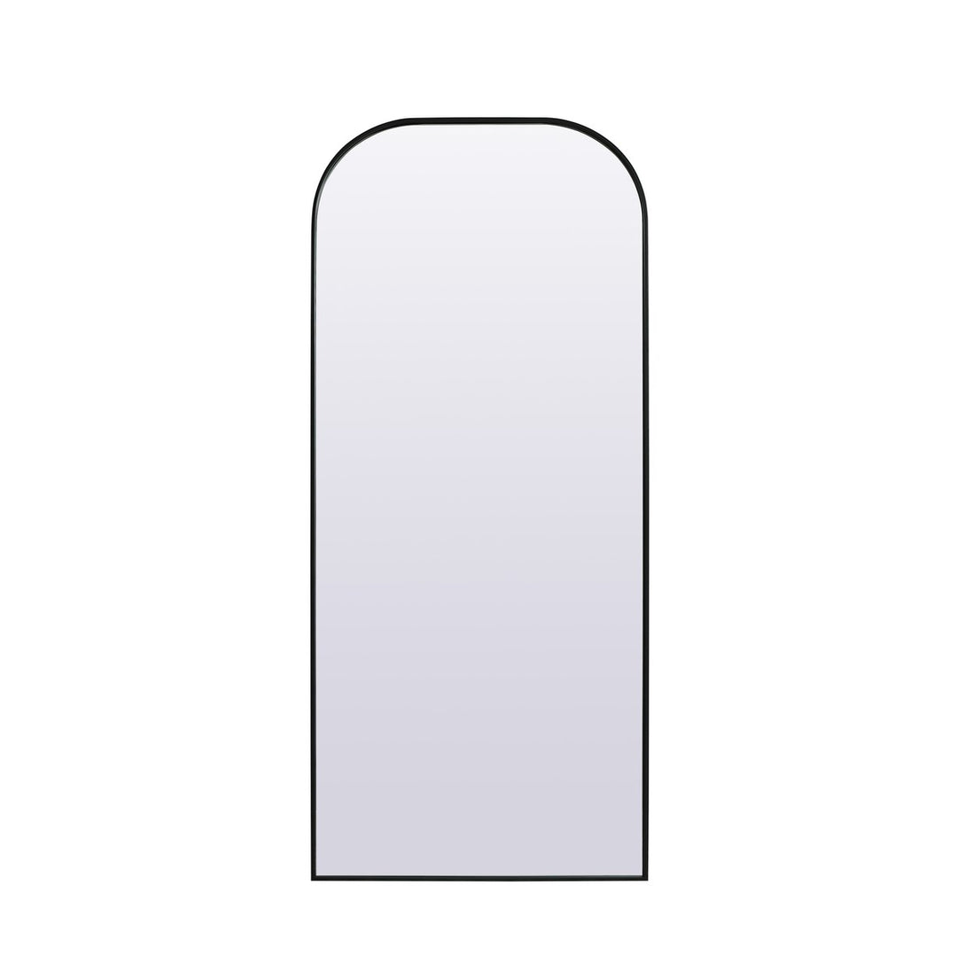 Metal Frame Arch Full Length Mirror 32X76 Inch In Black by Elegant Decor