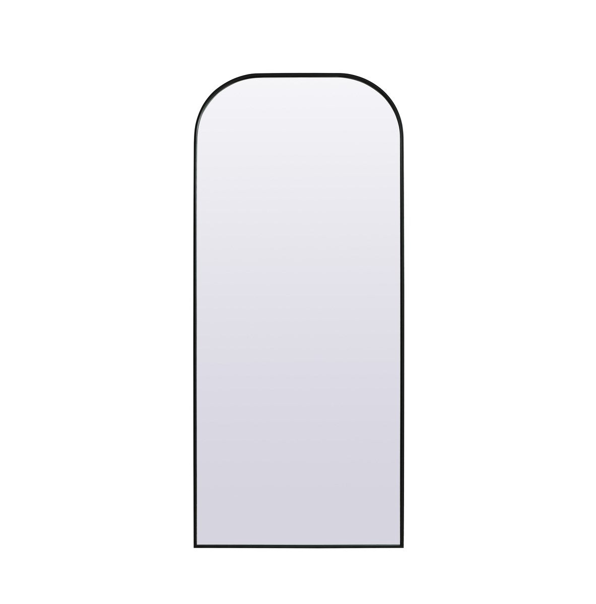 Metal Frame Arch Full Length Mirror 32X76 Inch In Black by Elegant Decor