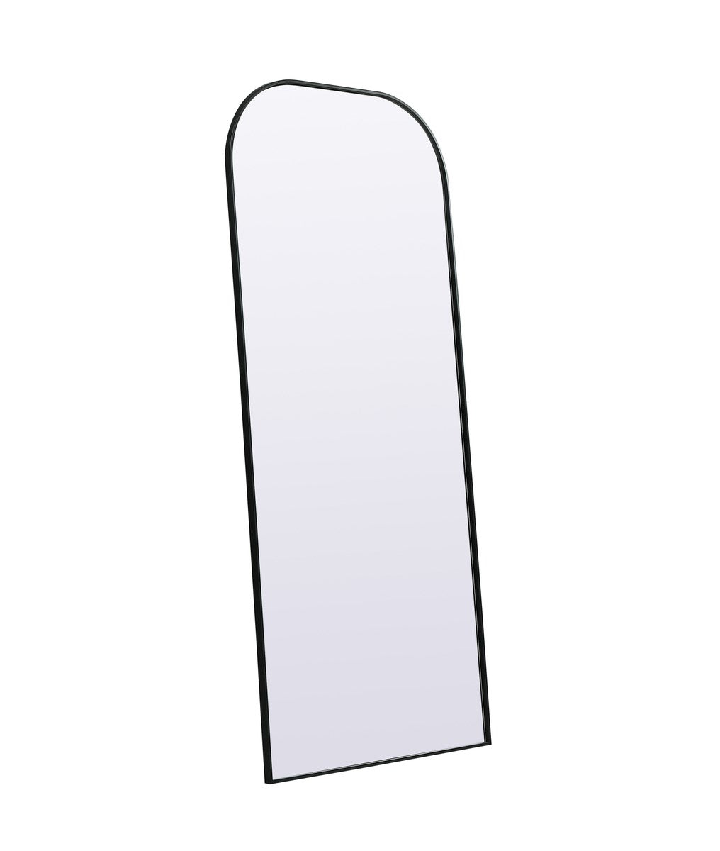 Metal Frame Arch Full Length Mirror 32X76 Inch In Black