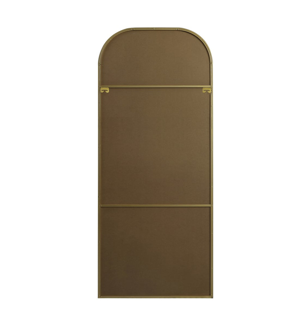 Metal Frame Arch Full Length Mirror 32X76 Inch In Brass
