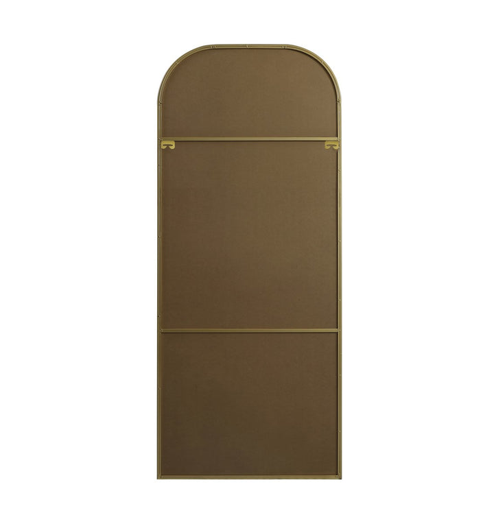 Metal Frame Arch Full Length Mirror 32X76 Inch In Brass