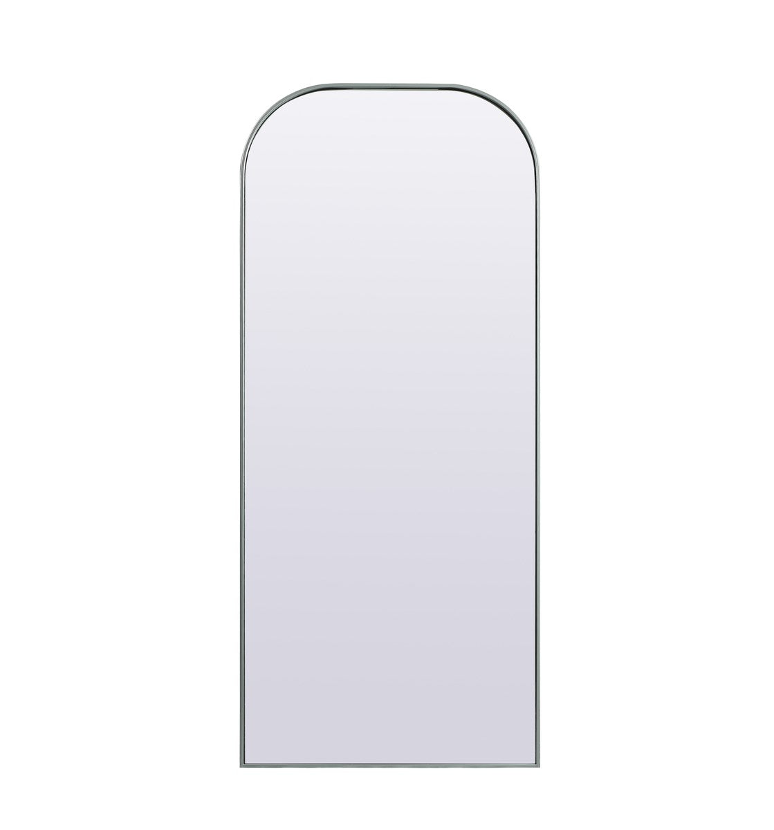 Metal Frame Arch Full Length Mirror 32X76 Inch In Silver by Elegant Decor