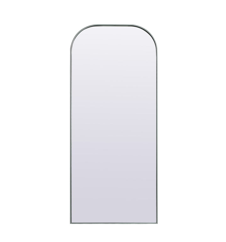Metal Frame Arch Full Length Mirror 32X76 Inch In Silver by Elegant Decor
