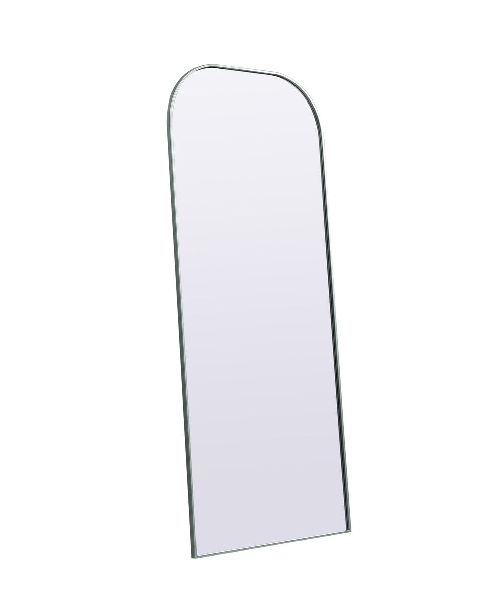 Metal Frame Arch Full Length Mirror 32X76 Inch In Silver