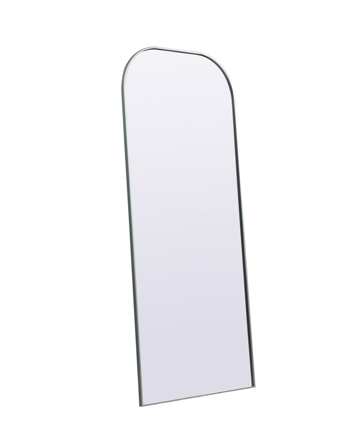 Metal Frame Arch Full Length Mirror 32X76 Inch In Silver