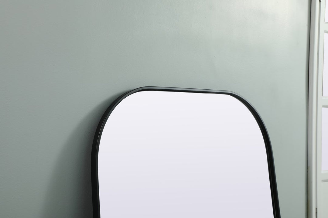 Metal Frame Arch Full Length Mirror 35X66 Inch In Black