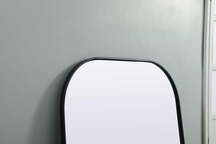Metal Frame Arch Full Length Mirror 35X66 Inch In Black