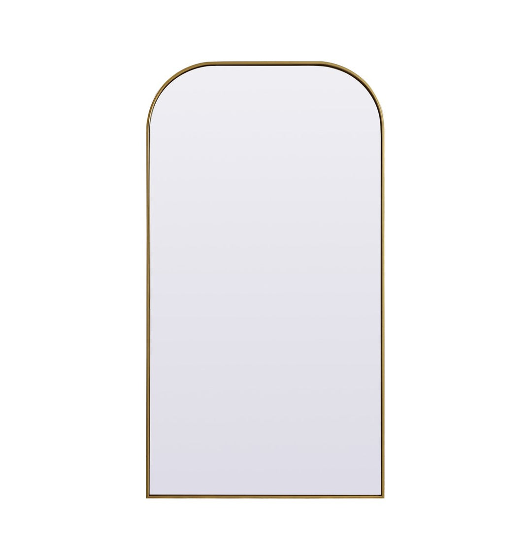 Metal Frame Arch Full Length Mirror 35X66 Inch In Brass by Elegant Decor