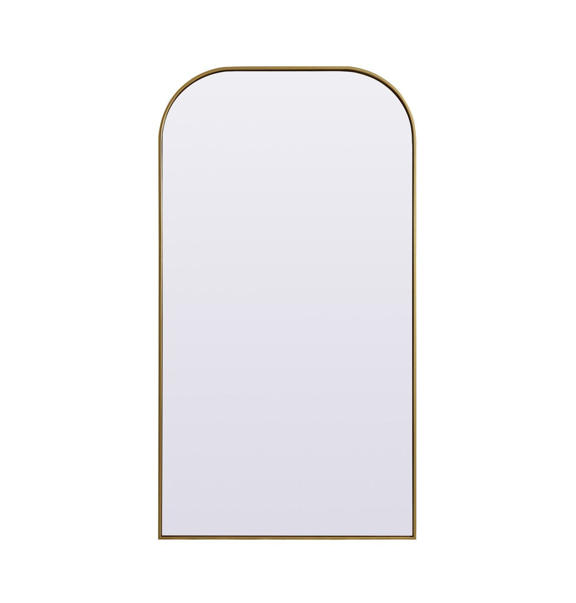 Metal Frame Arch Full Length Mirror 35X66 Inch In Brass by Elegant Decor