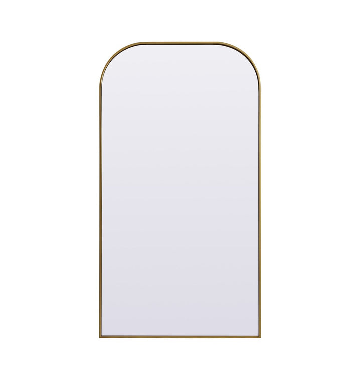 Metal Frame Arch Full Length Mirror 35X66 Inch In Brass by Elegant Decor