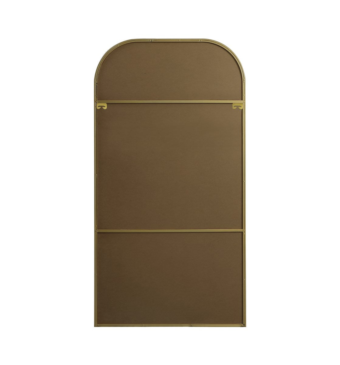 Metal Frame Arch Full Length Mirror 35X66 Inch In Brass