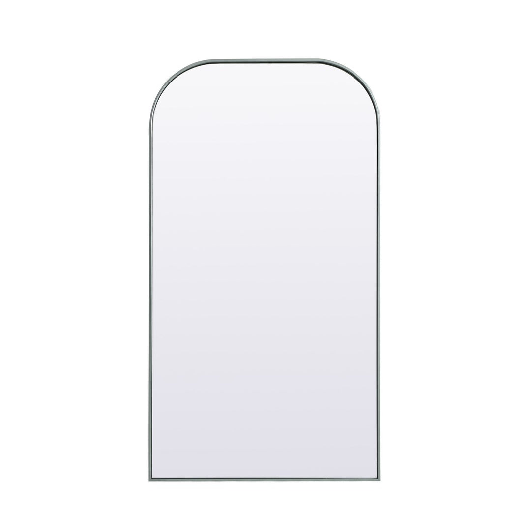 Metal Frame Arch Full Length Mirror 35X66 Inch In Silver by Elegant Decor