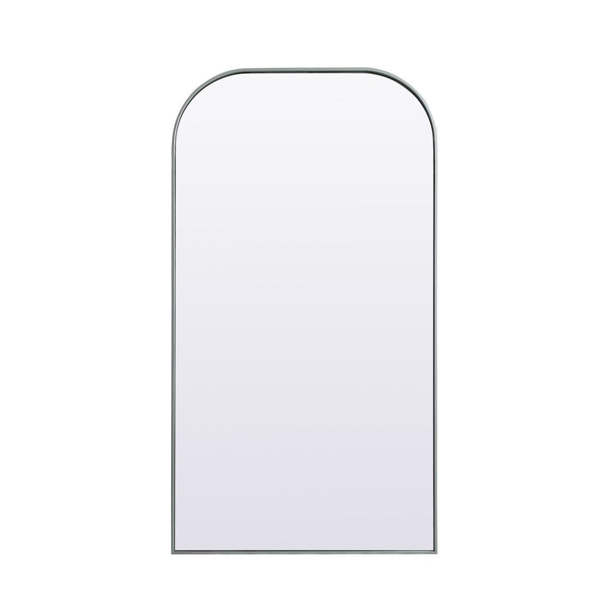 Metal Frame Arch Full Length Mirror 35X66 Inch In Silver by Elegant Decor