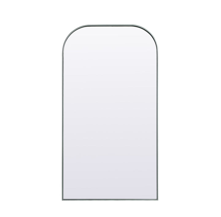 Metal Frame Arch Full Length Mirror 35X66 Inch In Silver by Elegant Decor