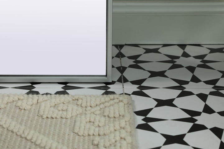 Metal Frame Arch Full Length Mirror 35X66 Inch In Silver