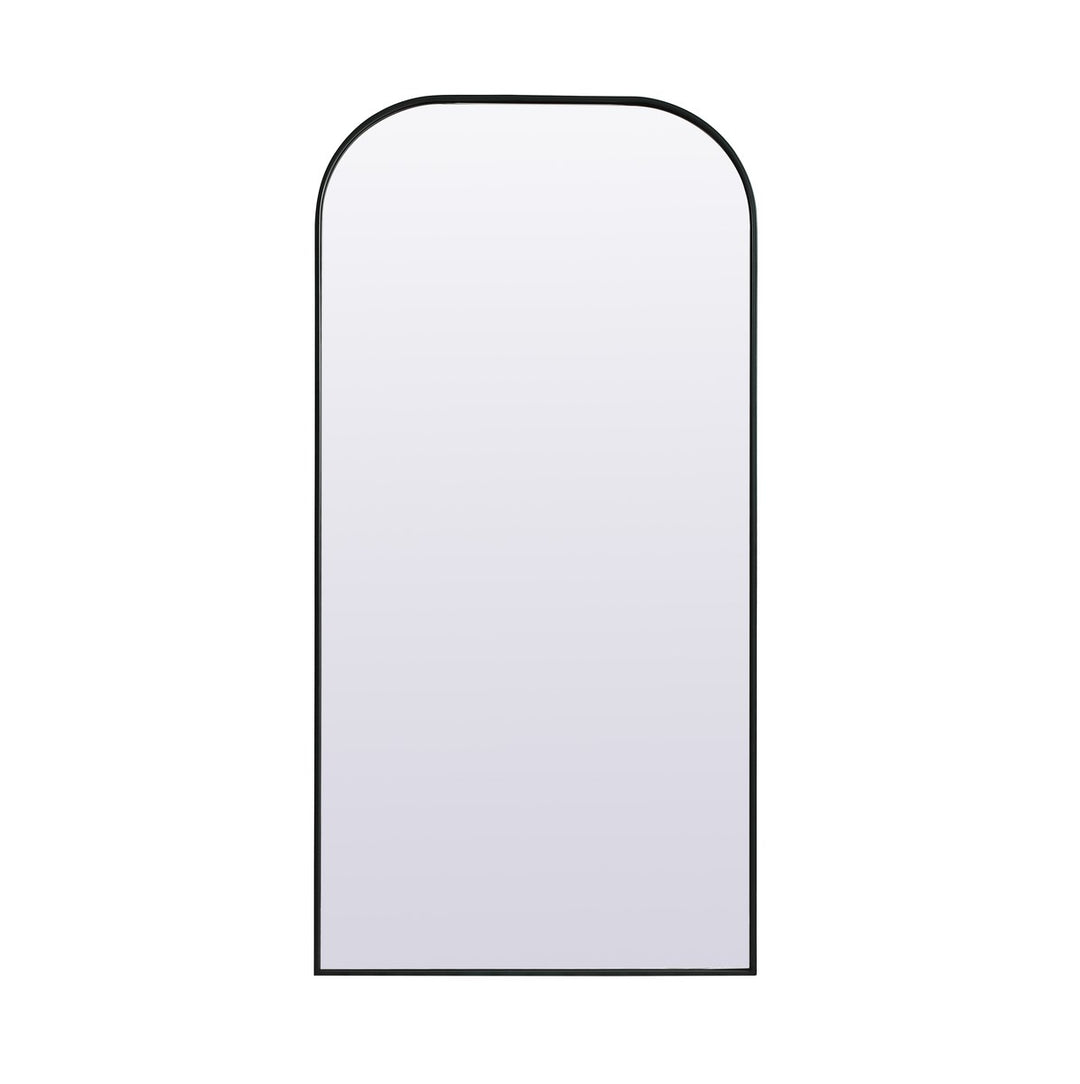 Metal Frame Arch Full Length Mirror 35X72 Inch In Black by Elegant Decor