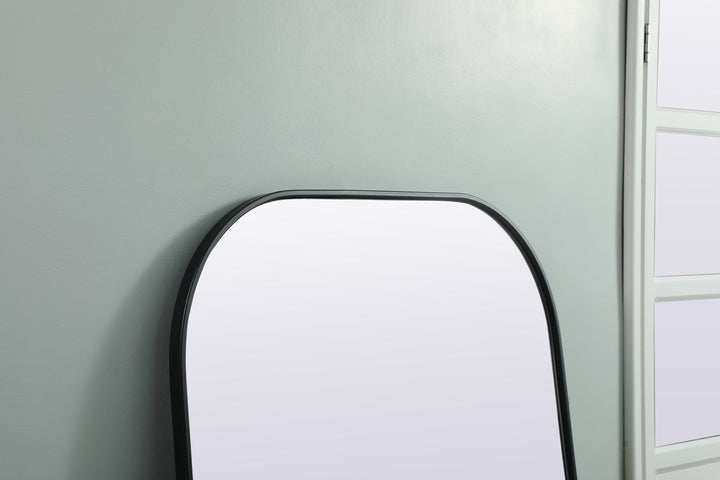 Metal Frame Arch Full Length Mirror 35X72 Inch In Black