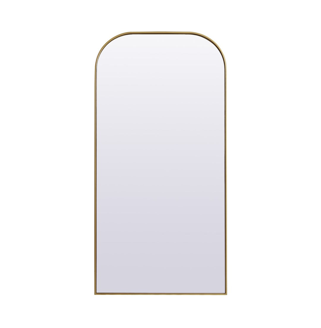 Metal Frame Arch Full Length Mirror 35X72 Inch In Brass by Elegant Decor