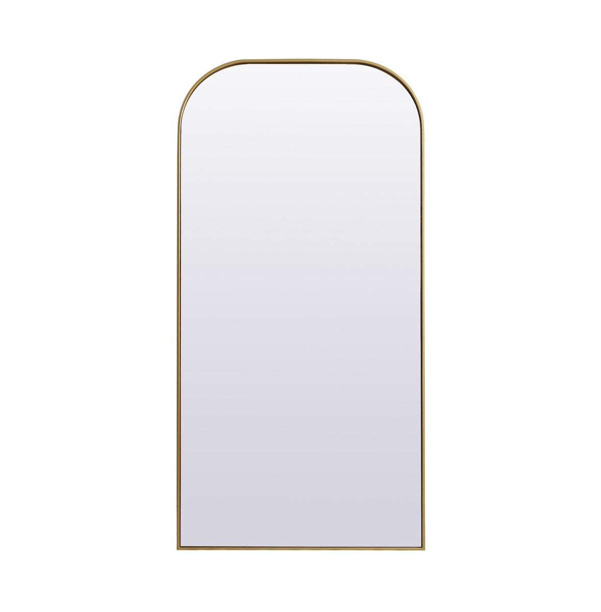 Metal Frame Arch Full Length Mirror 35X72 Inch In Brass by Elegant Decor