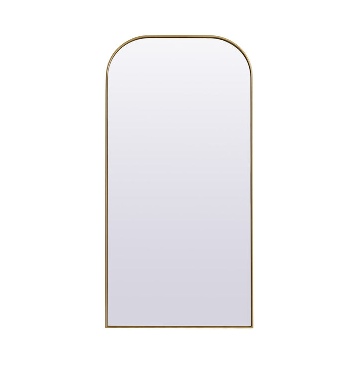 Metal Frame Arch Full Length Mirror 35X72 Inch In Brass by Elegant Decor