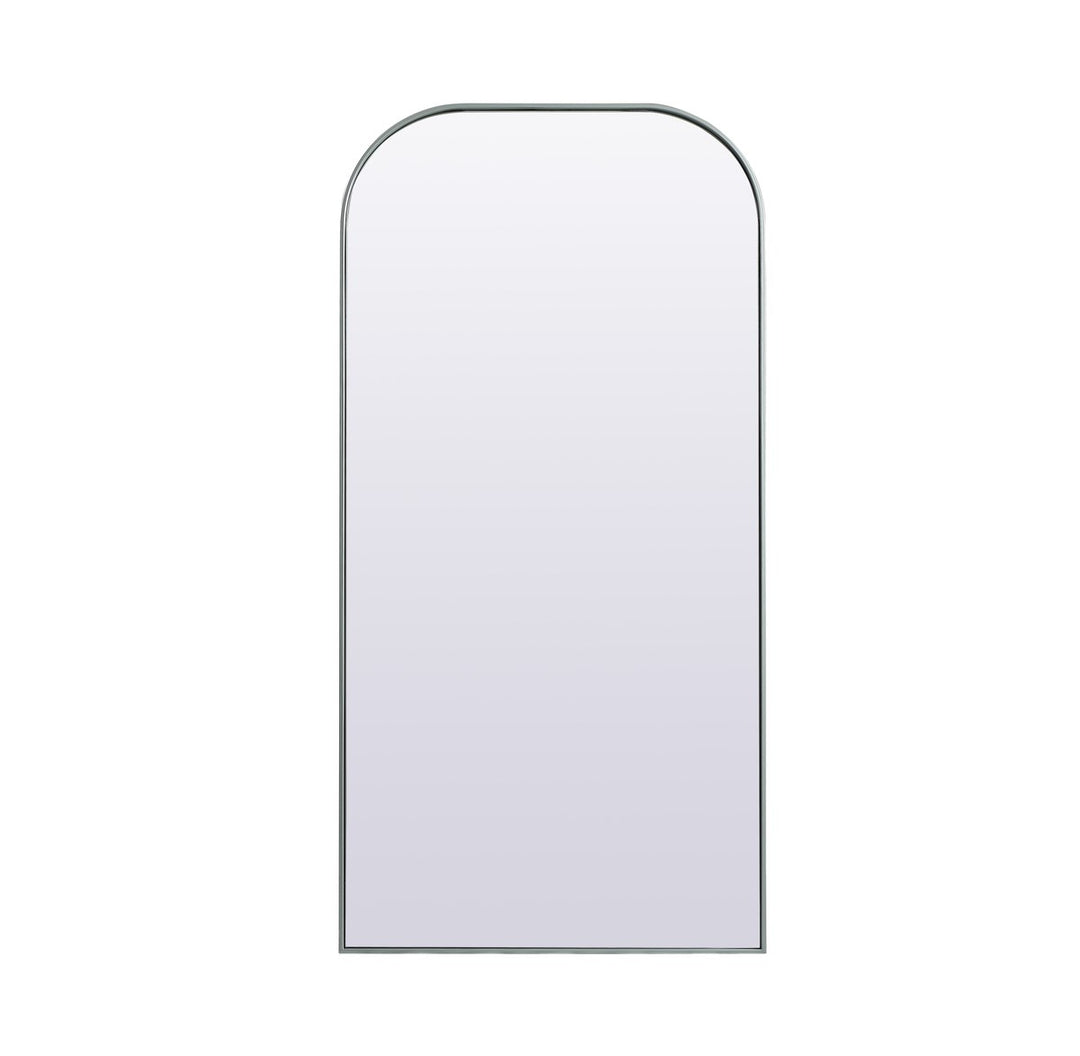 Metal Frame Arch Full Length Mirror 35X72 Inch In Silver by Elegant Decor