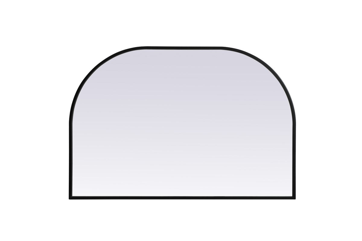 Metal Frame Arch Mirror 36X24 Inch In Black by Elegant Decor