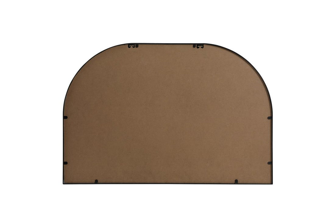 Metal Frame Arch Mirror 36X24 Inch In Black