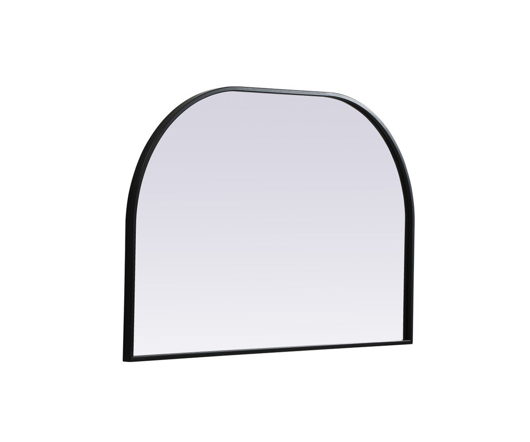 Metal Frame Arch Mirror 36X24 Inch In Black