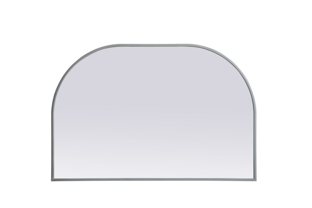 Metal Frame Arch Mirror 36X24 Inch In Silver by Elegant Decor
