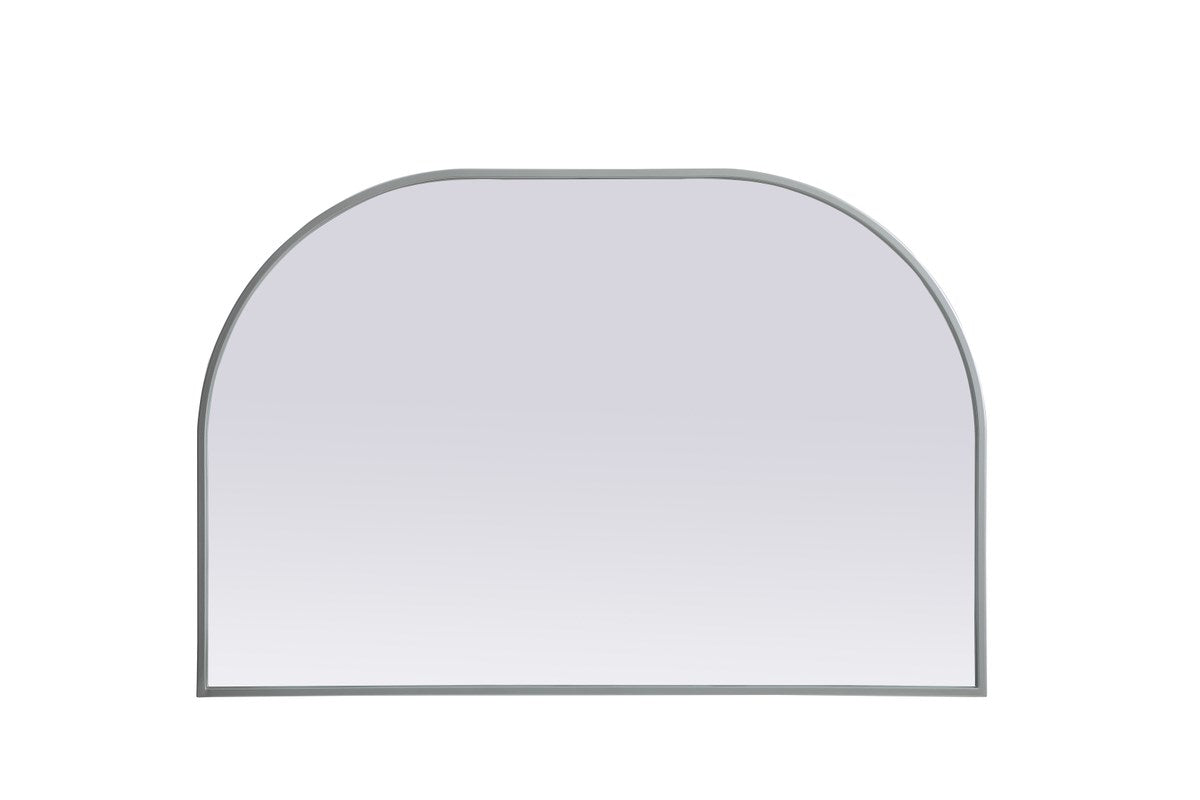 Metal Frame Arch Mirror 36X24 Inch In Silver by Elegant Decor